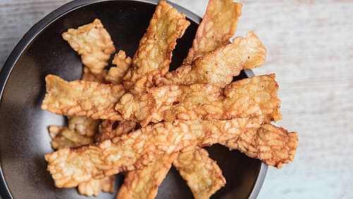 Tempeh dünn & knusprig