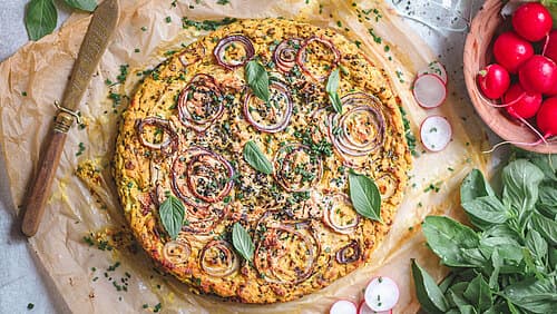 Blumenkohl-Zwiebelkuchen