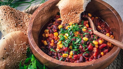 Einfaches Bohnen-Mais-Chili