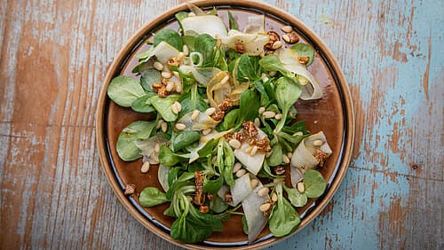 Spinatsalat mit Balsamico-Feigen