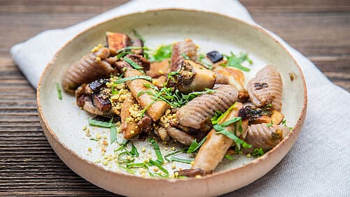 Garganelli mit Pilzgemüse