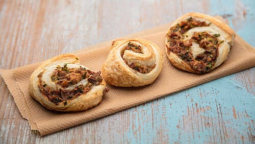 Deftige Blätterteigschnecken