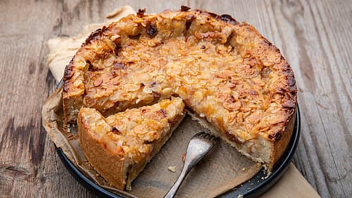 Apfelkuchen mit Florentinerkruste