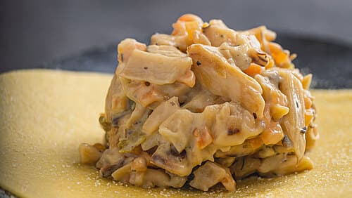 Shrooms-Raviolo: Füllung & Raviolo