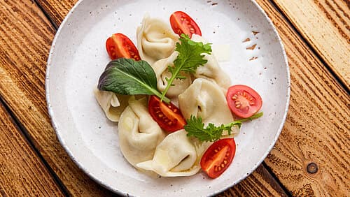 Tortellini mit Auberginencreme-Füllung