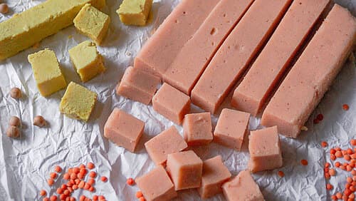 Linsen- und Kichererbsentofu