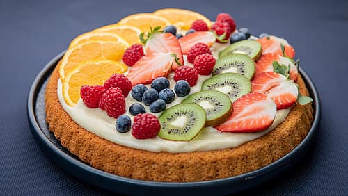 Obsttorte mit Vollkorn-Biskuit