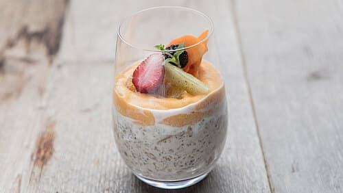 Overnight Oats mit Kaki- & Birnencreme