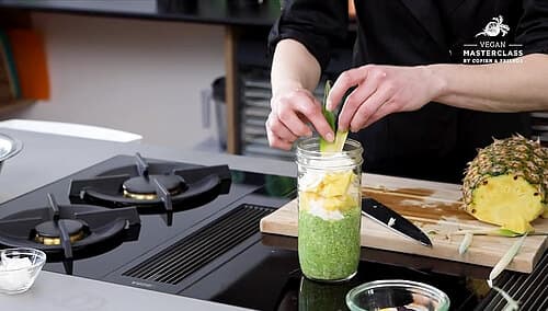 Ananas-Spinat-Overnight-Oats Ananas-Spinat-Overnight-Oats