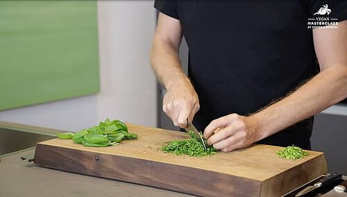 Chiffonade und Kräuter Chiffonade und Kräuter