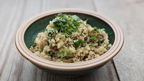 Gebackener Blumenkohl Teil II: Quinoa Taboulé Gebackener Blumenkohl Teil II: Quinoa Taboulé