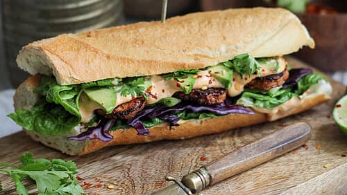 Marinated Tempeh-Sandwich Marinated Tempeh-Sandwich