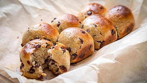 Hefebrötchen mit Schokodrops Hefebrötchen mit Schokodrops