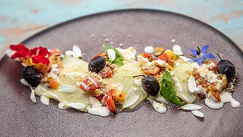 Kohlrabi Ravioli mit Ricotta Spinatfüllung Kohlrabi Ravioli mit Ricotta Spinatfüllung