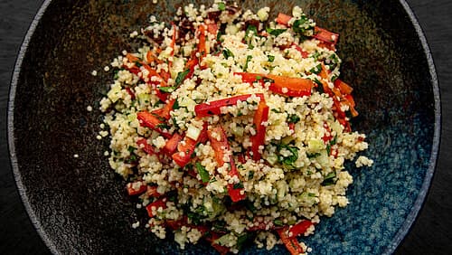 Nordafrikanischer Paprika-Hirse-Salat Nordafrikanischer Paprika-Hirse-Salat