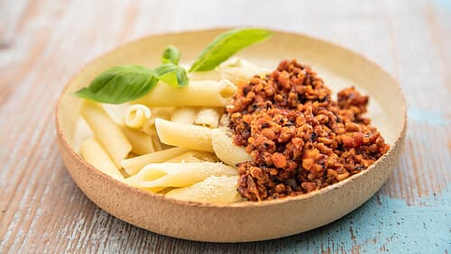 Bolognese mit Sonnenblumenhack Bolognese mit Sonnenblumenhack